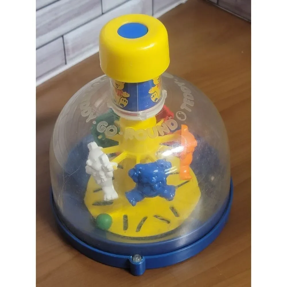 Vintage 1988 Shelcore Teddy-Go-Round Spinning Top #A53